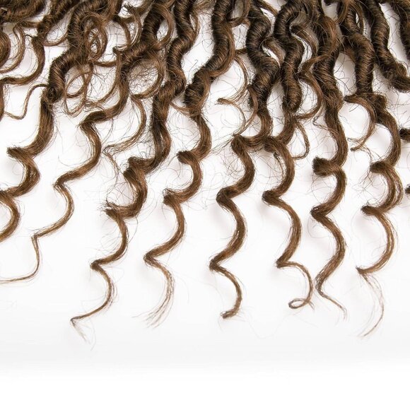 Goddess Locs Crochet Hair 12in Pre-Looped River Locs 4-Pack (1B/30) - Picture 3 of 9